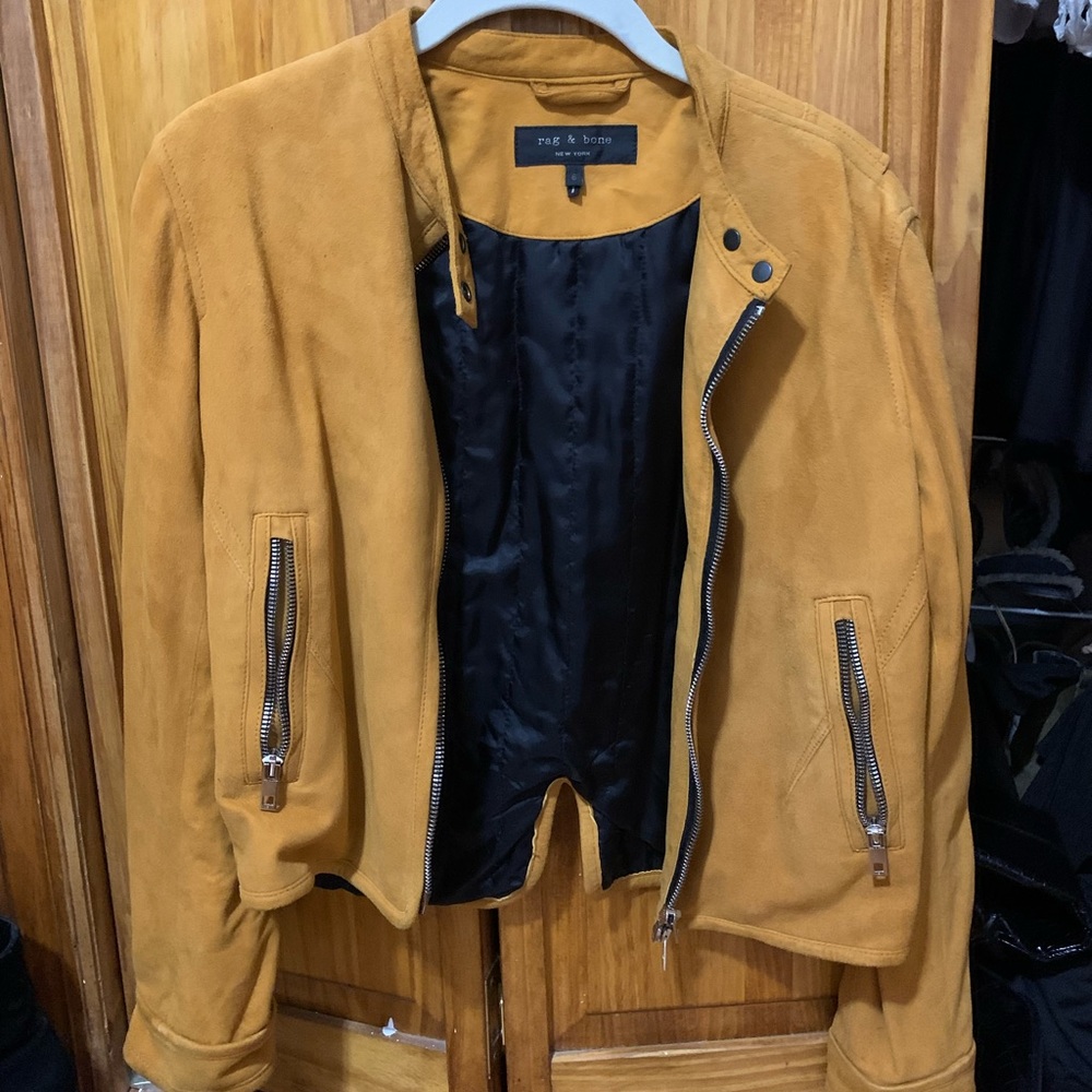Rag and Bone 100% Lamb Leather Biker Jacket